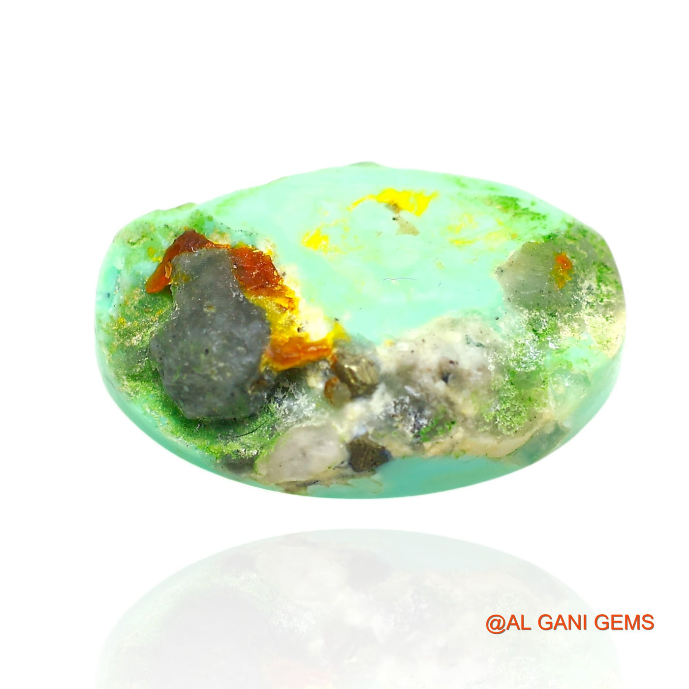 15.00 Cts Natural Arizona Turquoise Oval Cabochon Loose Gemstone For Jewelry 22x14x6 mm T-28