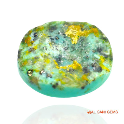 14.00 Cts Unheated Arizona Turquoise Loose Gemstone Oval Cabochon Natural 18x16x5 mm T-291