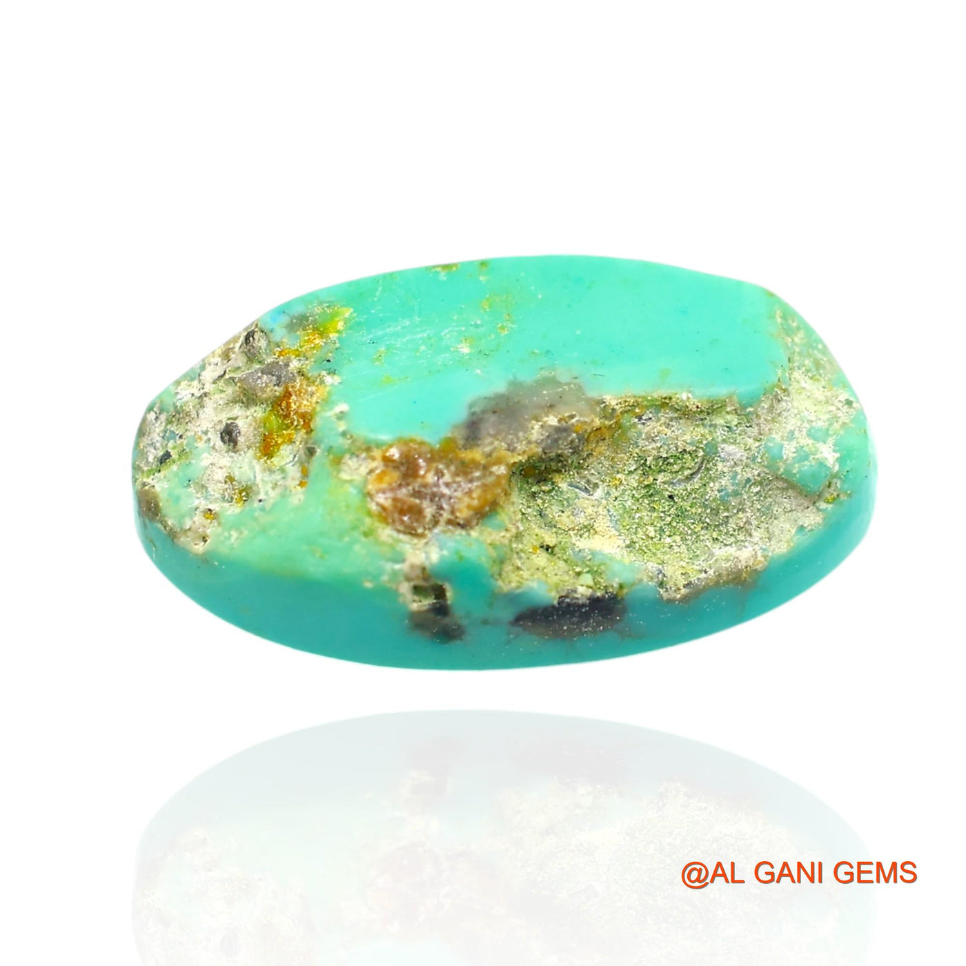 Natural Untreated Turquoise Loose Gemstone Oval Cabochon From Arizona 12.00 Cts 20x11x6 mm T-306