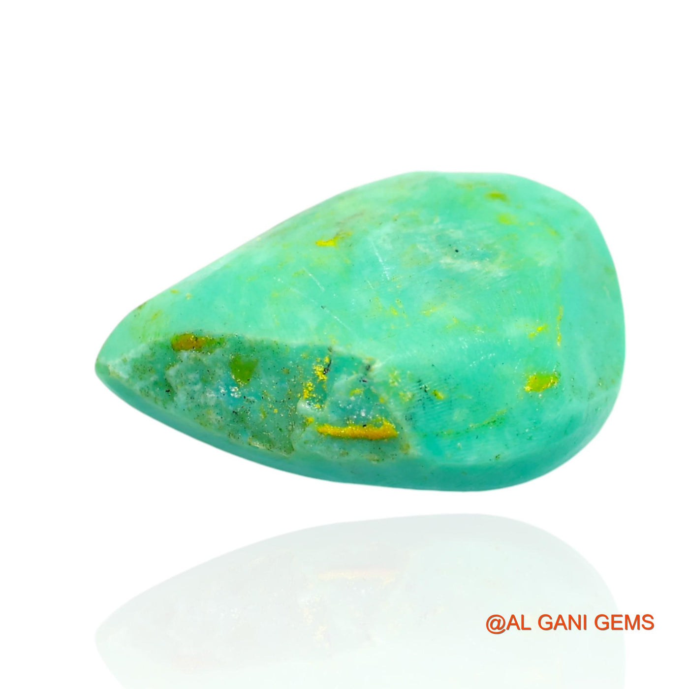 Natural Untreated Turquoise Loose Gemstone Pear Cabochon From Arizona 10.00 Cts 19x13x5 mm T-318