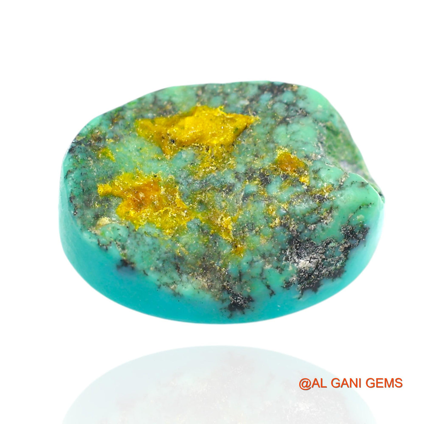 13.00 Cts Natural Arizona Turquoise Loose Gemstone Oval Cabochon 17x12x7 mm T-322