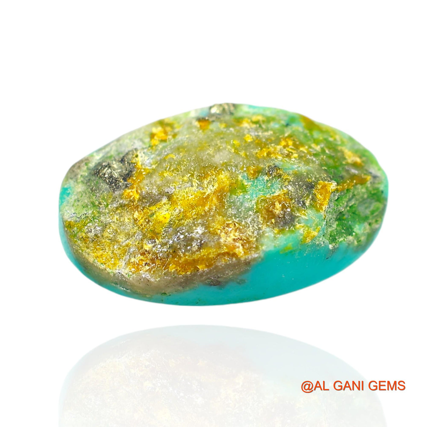 10.00 Cts Unheated Arizona Turquoise Loose Gemstone Oval Cabochon Natural 19x11x5 mm T-323