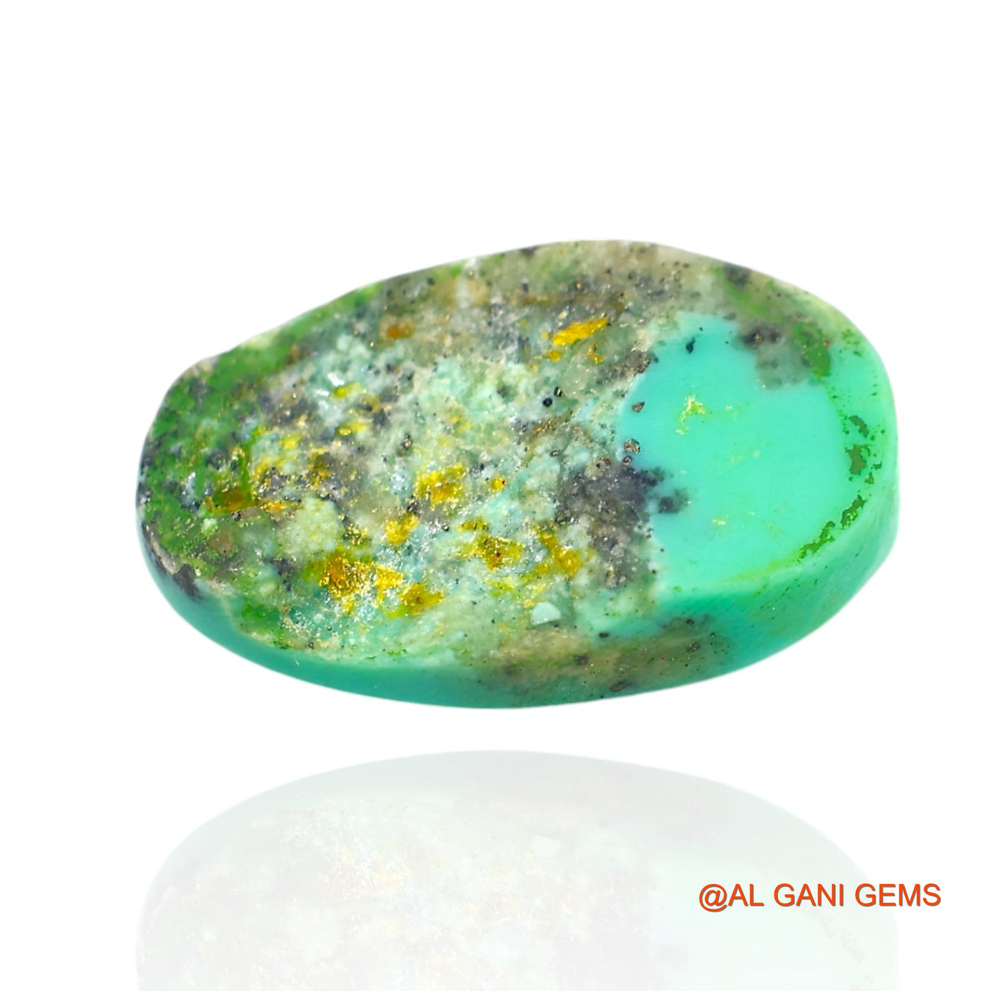 Natural Untreated Turquoise Loose Gemstone Oval Cabochon From Arizona 8.00 Cts 19x11x5 mm T-324