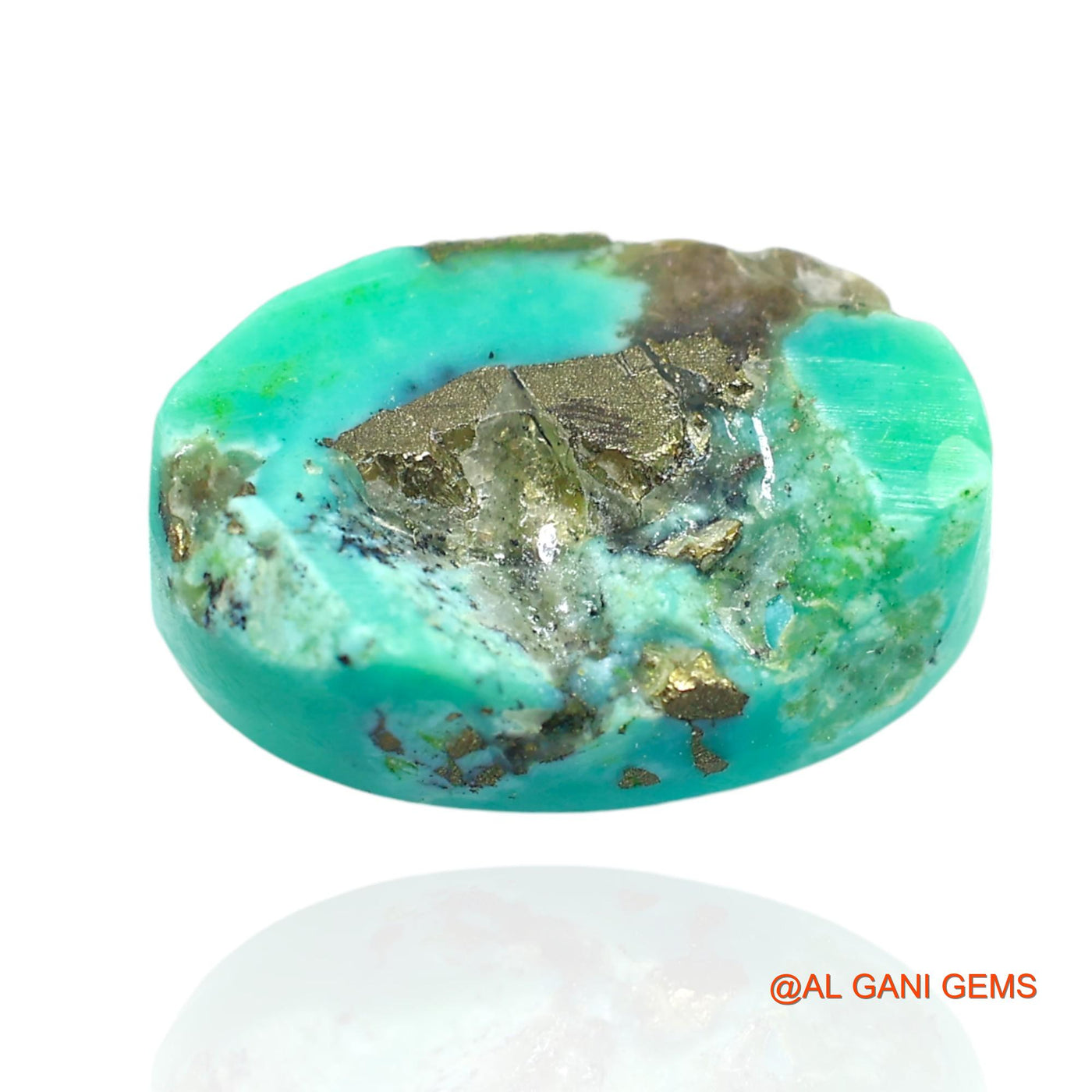 12.00 Cts Natural Arizona Turquoise Loose Gemstone Oval Cabochon 17x11x6 mm T-327