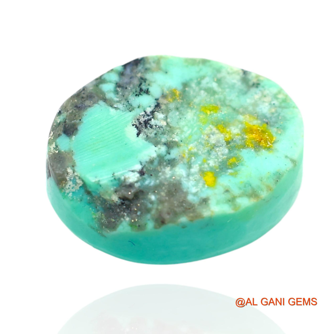 13.00 Cts Natural Arizona Turquoise Loose Gemstone Oval Cabochon 16x12x7 mm T-335