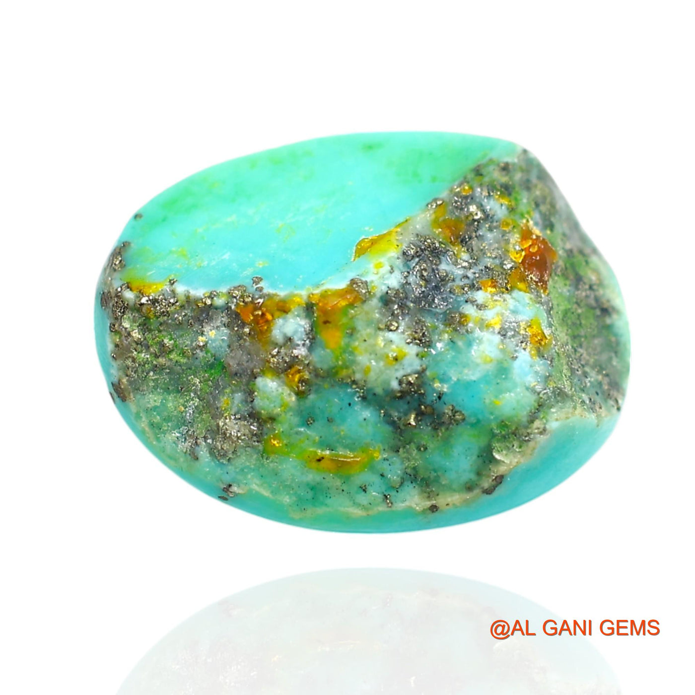 11.00 Cts Natural Arizona Turquoise Loose Gemstone Oval Cabochon 17x13x7 mm T-339