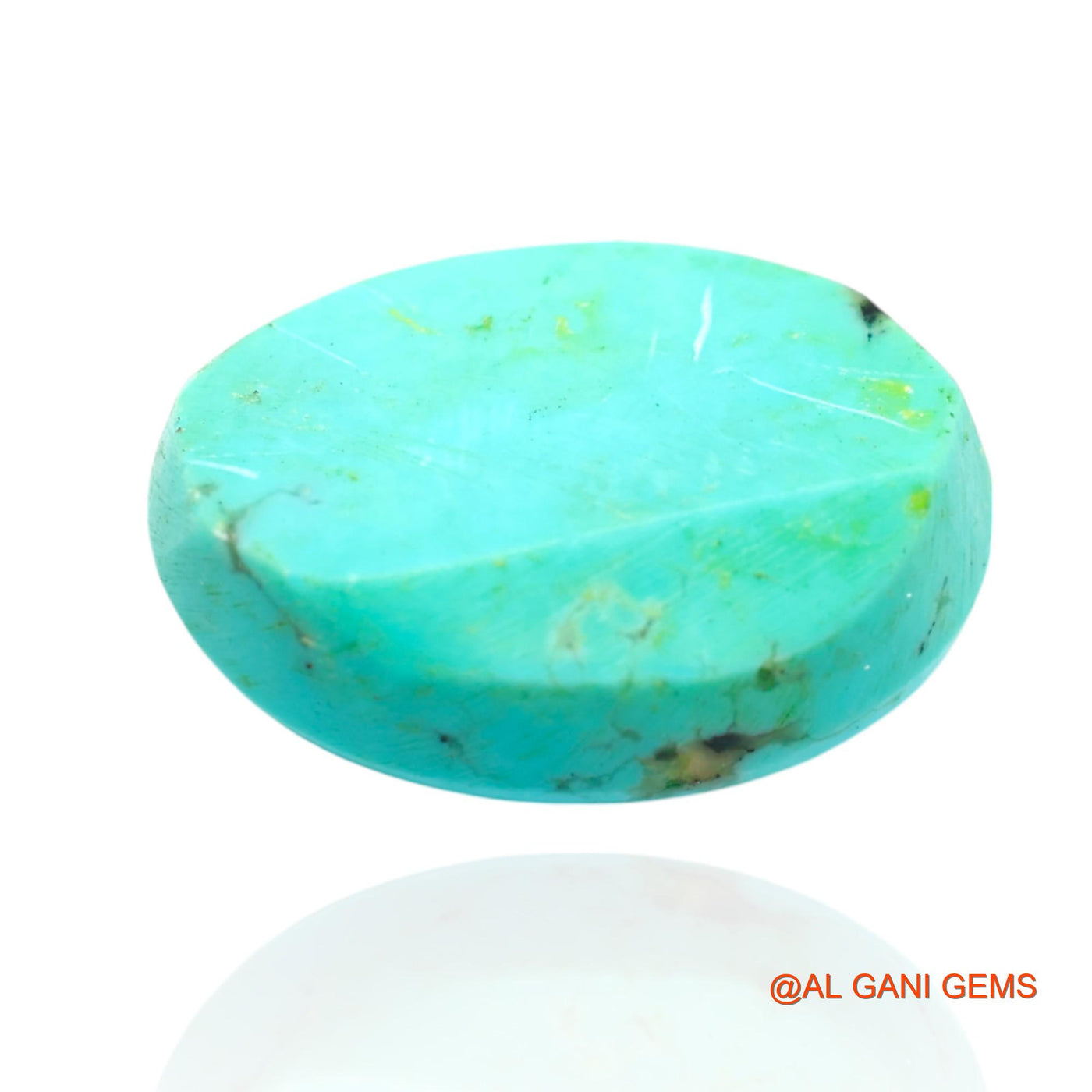 12.00 Cts Natural Arizona Turquoise Loose Gemstone Oval Cabochon 18x13x6 mm T-340