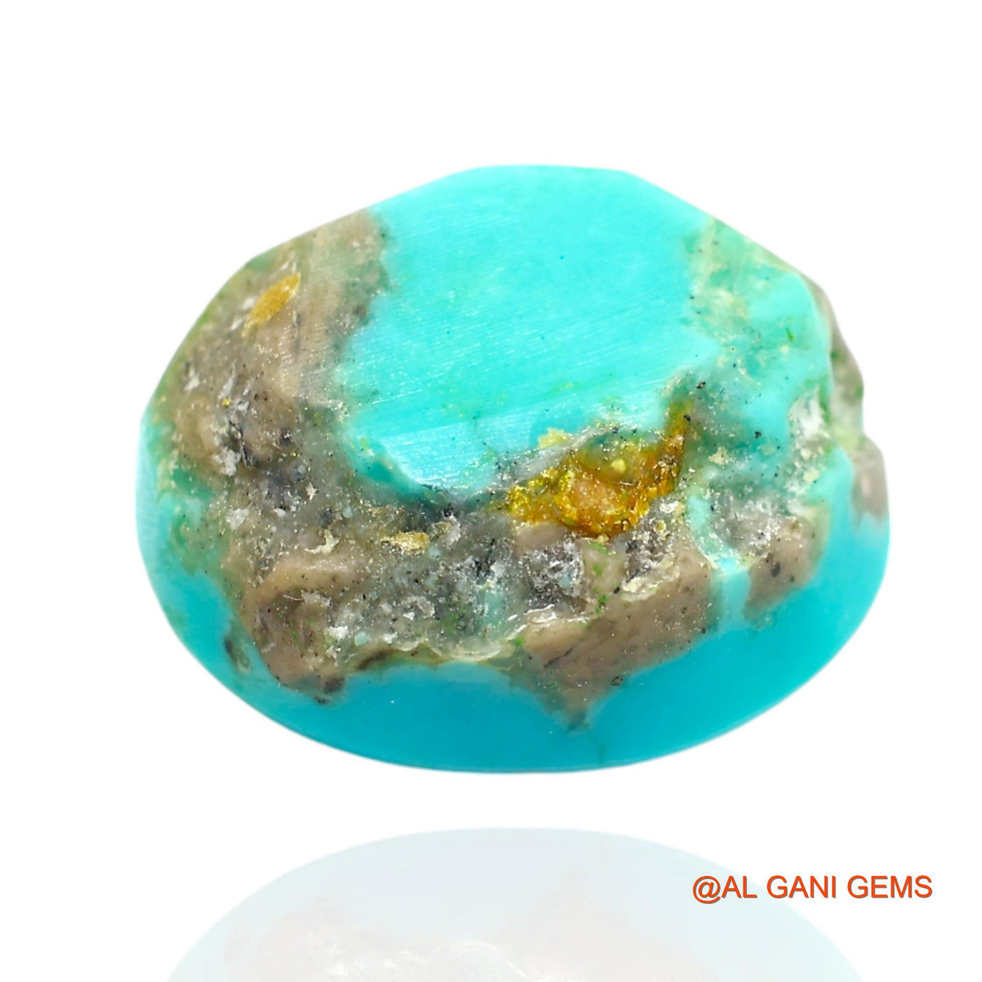 15.00 Cts Natural Arizona Turquoise Oval Cabochon Loose Gemstone For Jewelry 16x13x8 mm T-343