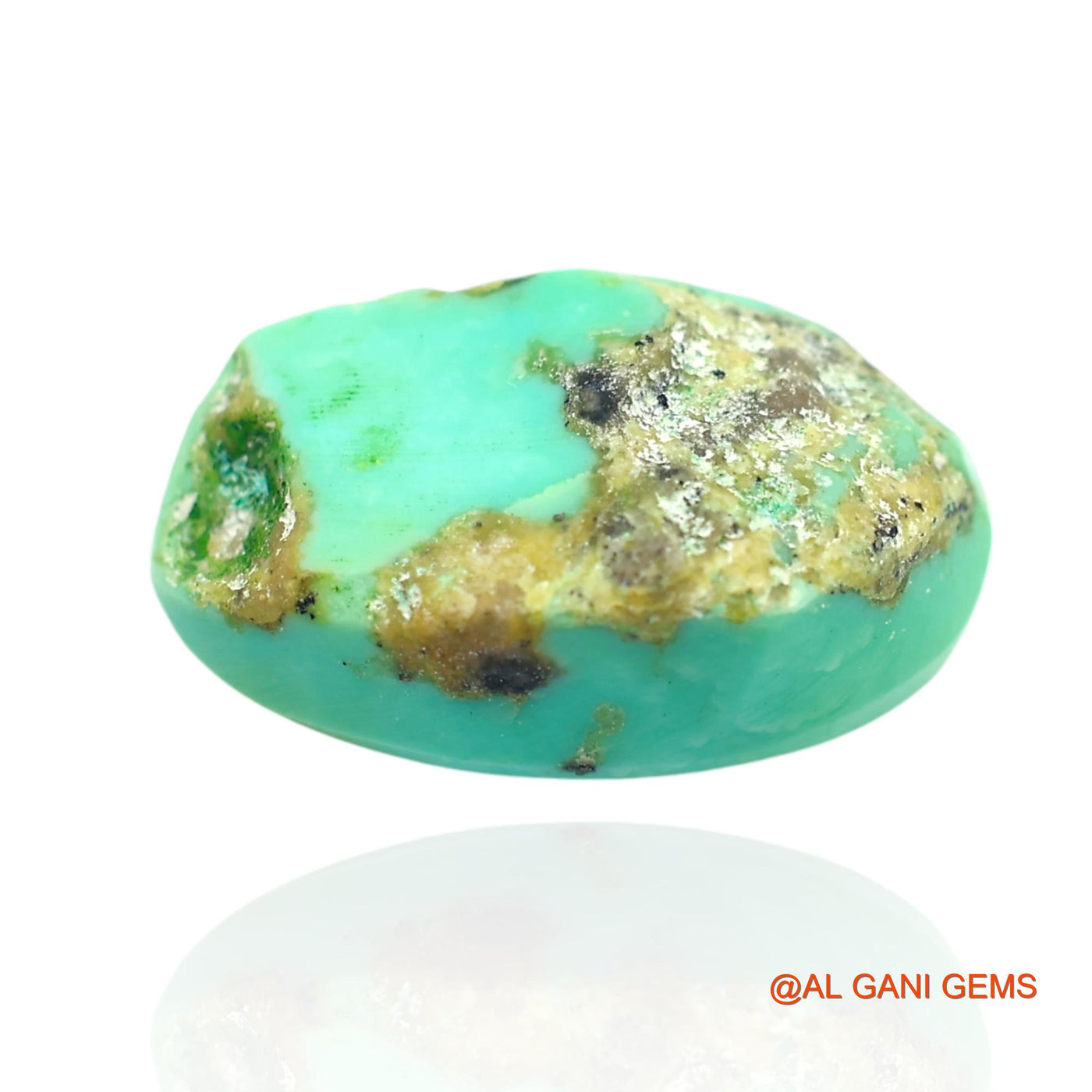 11.00 Cts Unheated Arizona Turquoise Loose Gemstone Oval Cabochon Natural 18x11x7 mm T-354