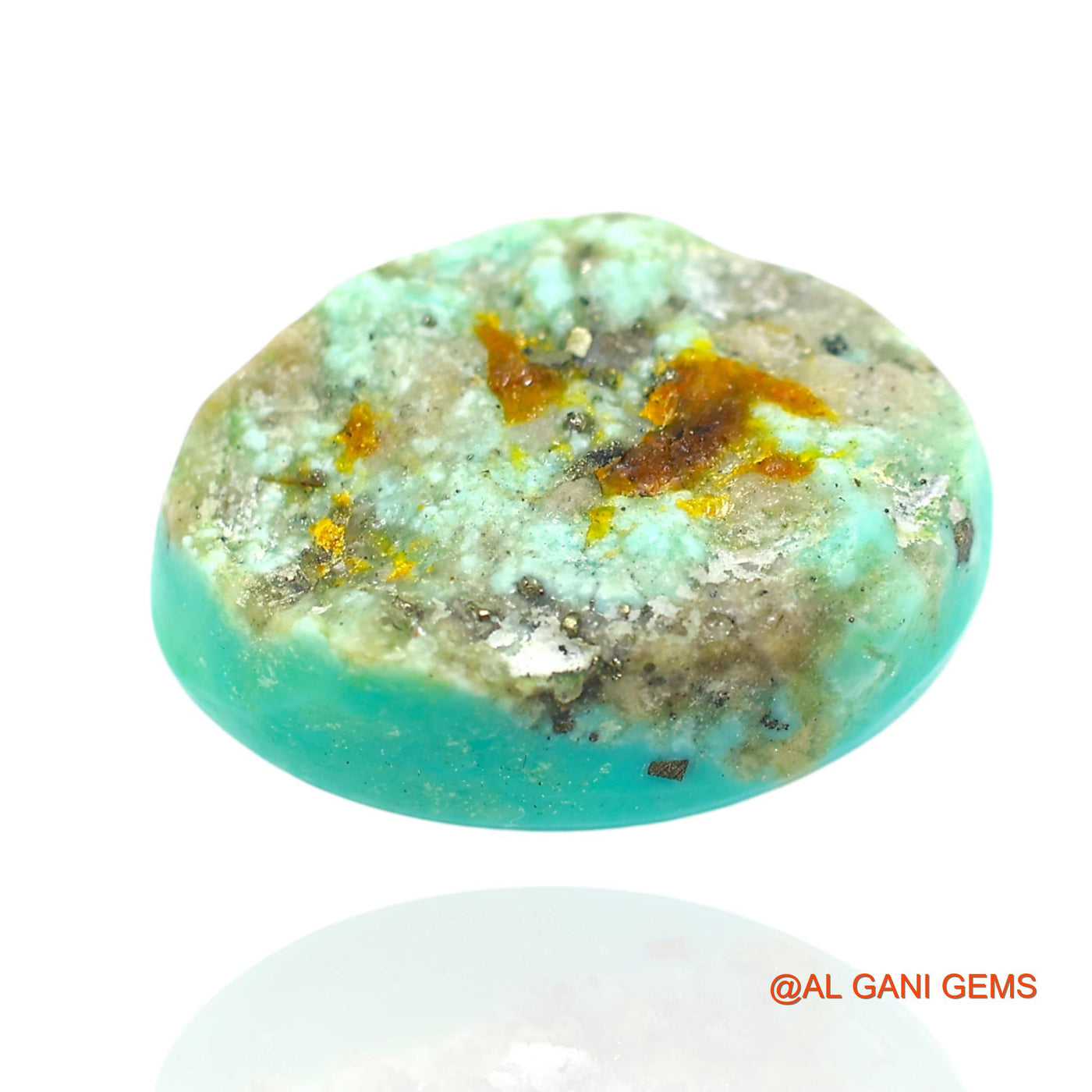 Natural Untreated Turquoise Loose Gemstone Oval Cabochon From Arizona 21.00 Cts 20x15x7 mm T-35
