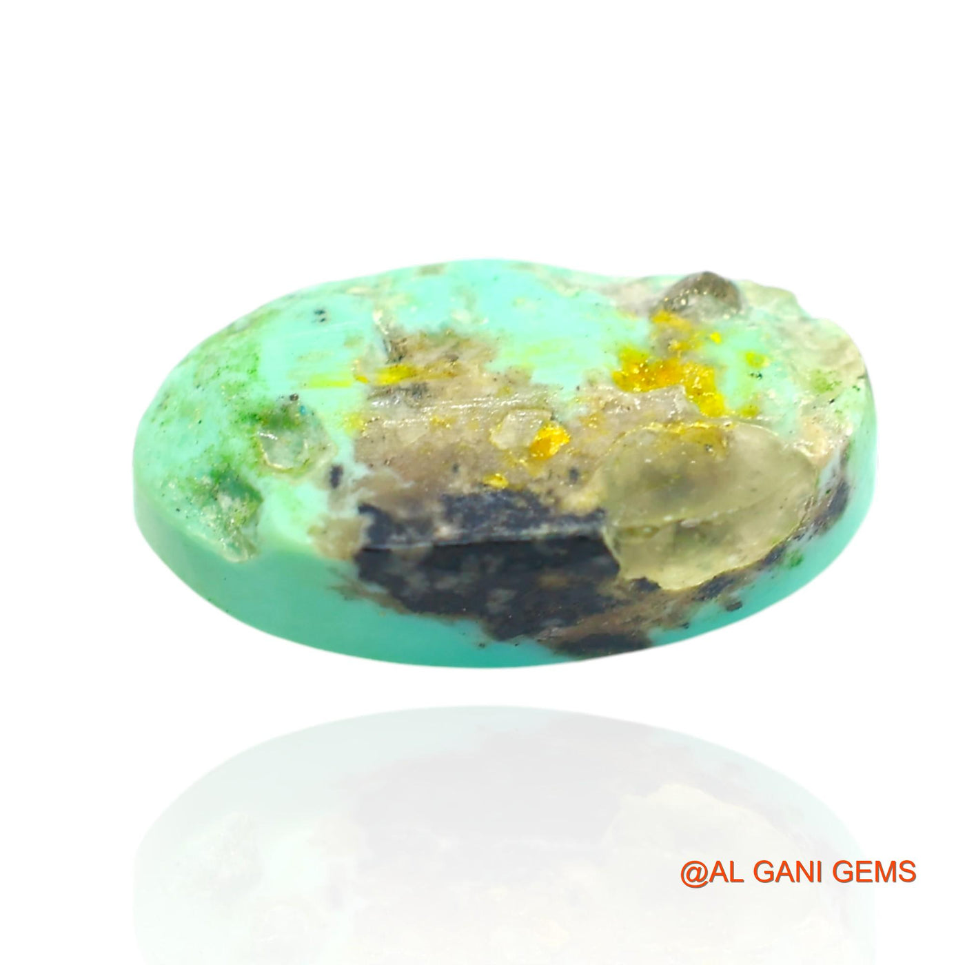 Natural Untreated Turquoise Loose Gemstone Oval Cabochon From Arizona 9.00 Cts 17x10x6 mm T-368