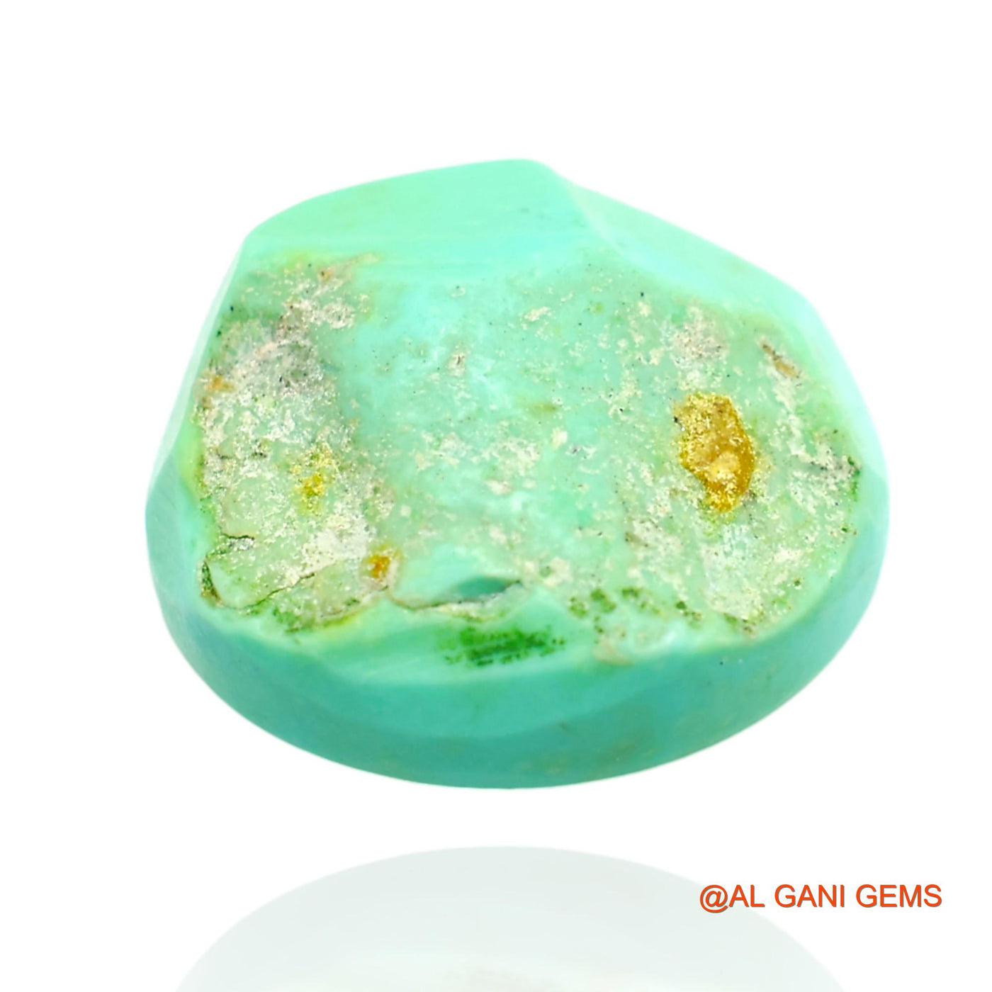 Natural Untreated Turquoise Loose Gemstone Oval Cabochon From Arizona 8.00 Cts 15x13x6 mm T-379