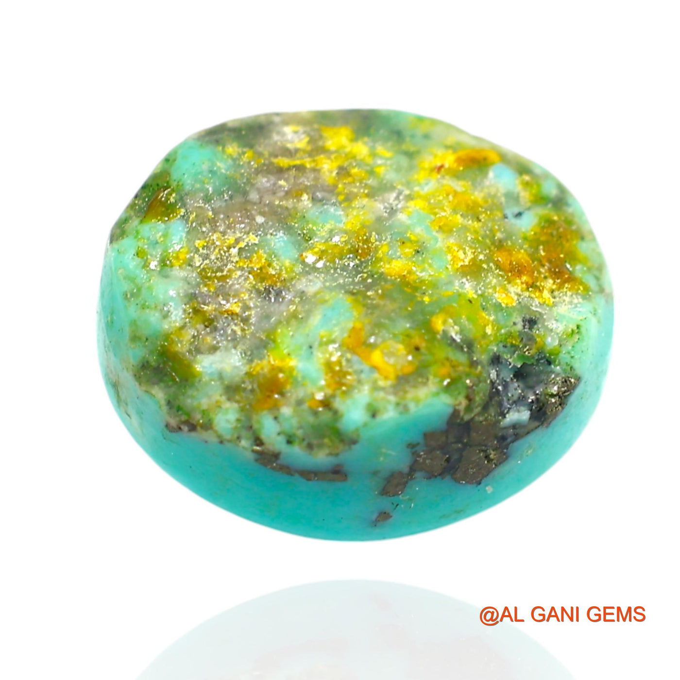 Natural Untreated Turquoise Loose Gemstone Oval Cabochon From Arizona 14.00 Cts 15x13x9 mm T-392