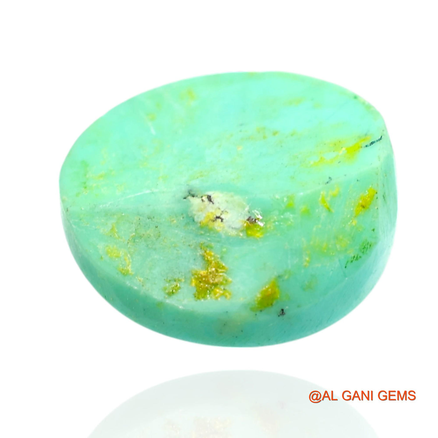 Natural Untreated Turquoise Loose Gemstone Oval Cabochon From Arizona 10.00 Cts 14x13x7 mm T-397