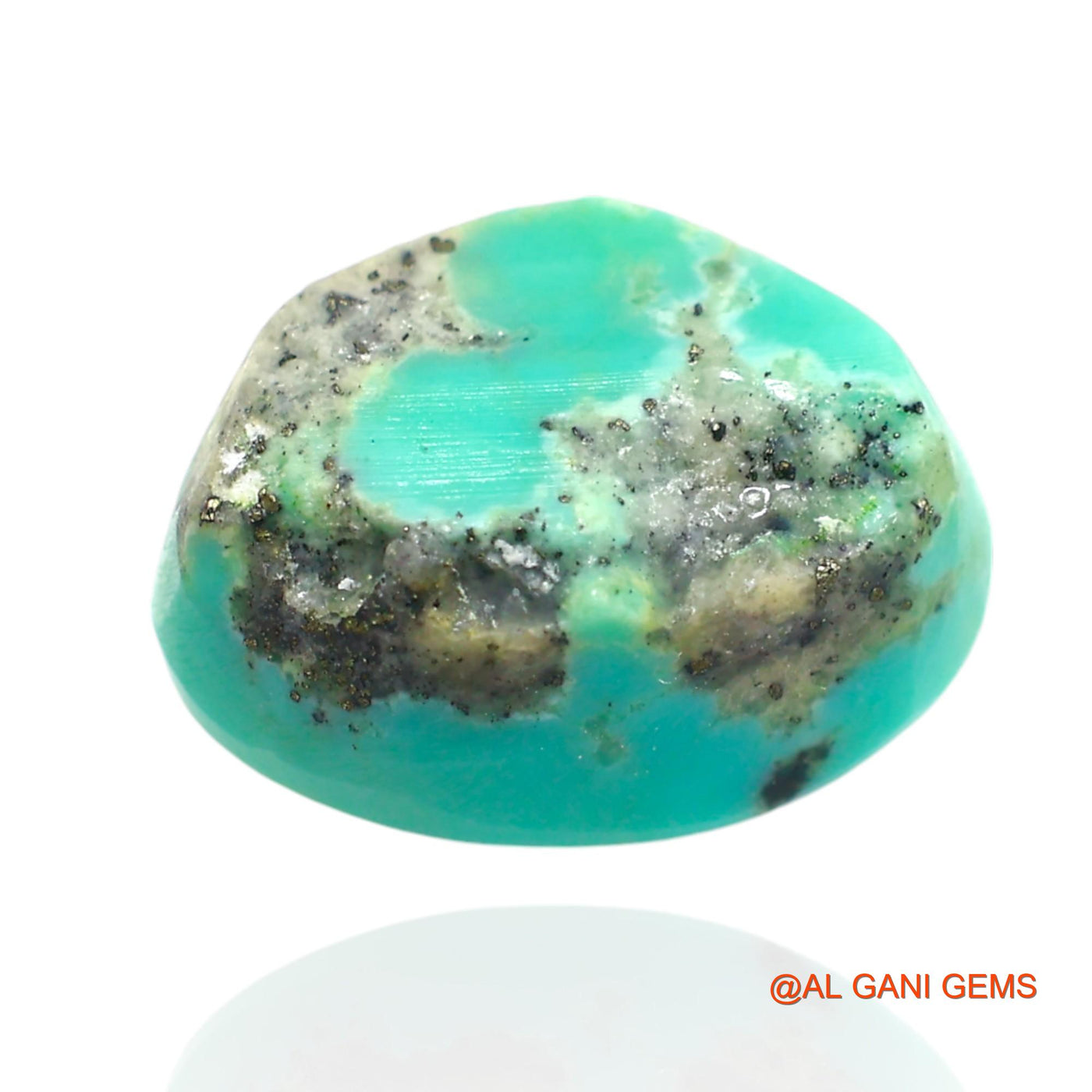 11.00 Cts Natural Arizona Turquoise Loose Gemstone Oval Cabochon 15x10x8 mm T-398