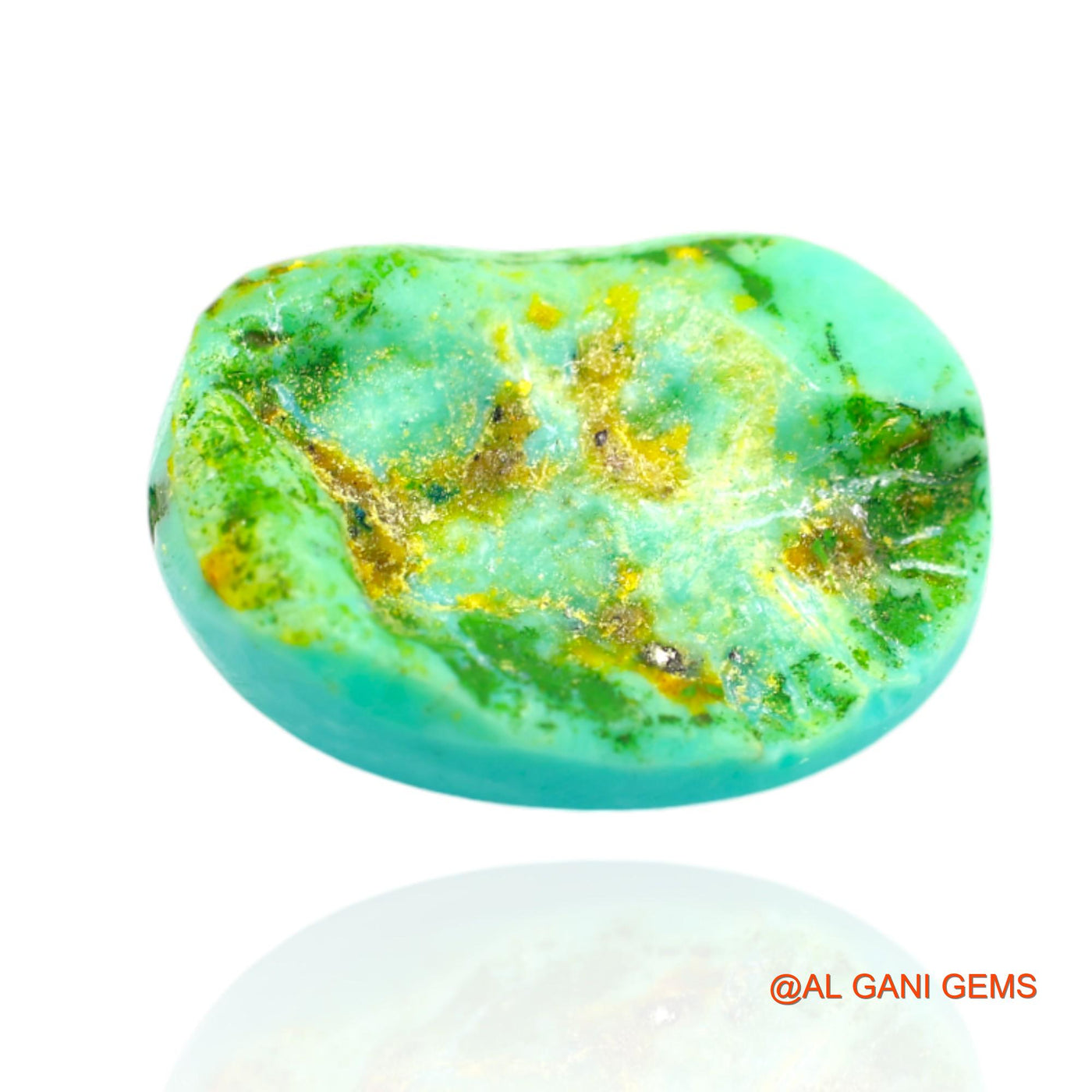 Natural Untreated Turquoise Loose Gemstone Oval Cabochon From Arizona 19.00 Cts 23x17x6 mm T-406