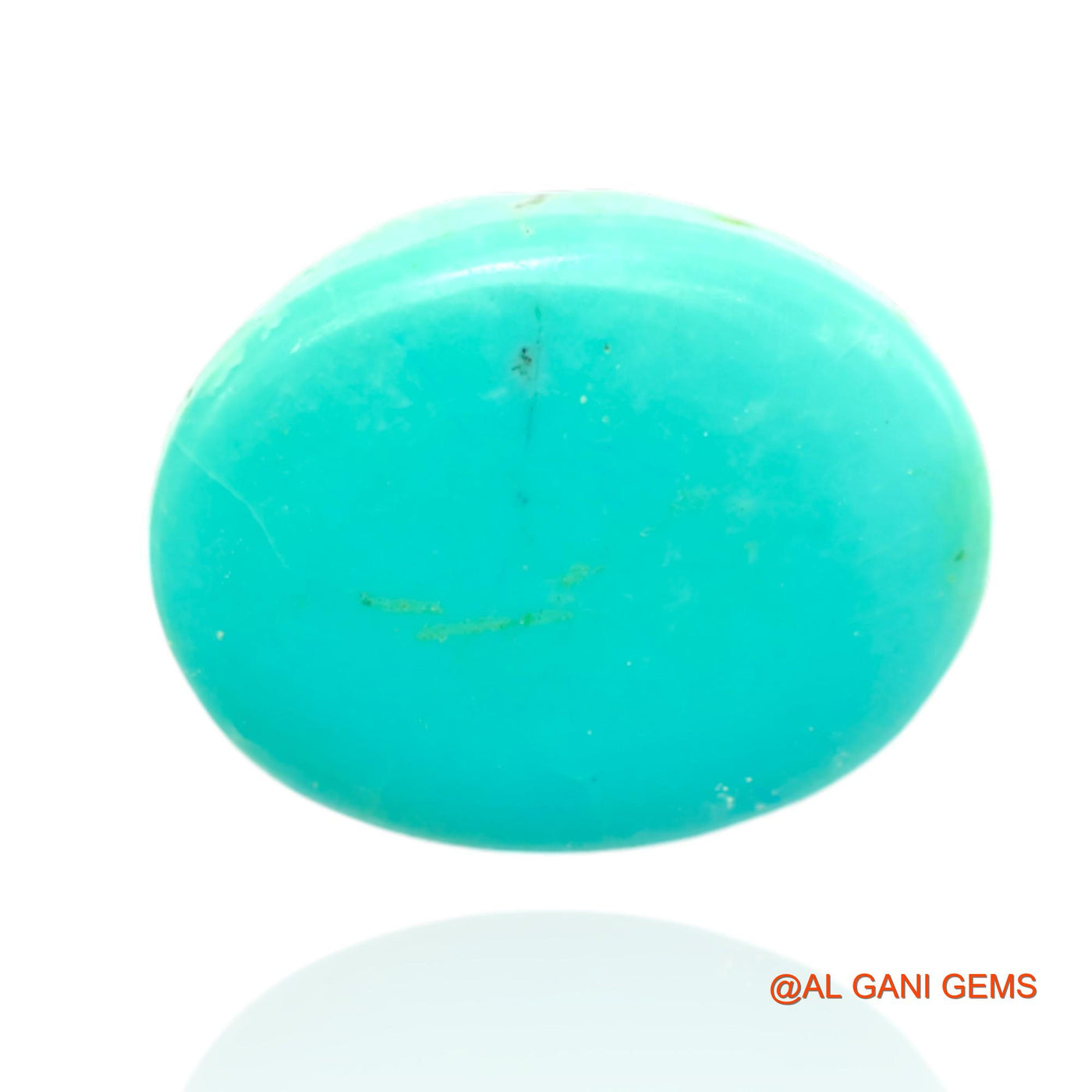 15.00 Cts Unheated Arizona Turquoise Loose Gemstone Oval Cabochon Natural 19x15x6 mm T-420