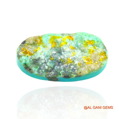 Natural Untreated Turquoise Loose Gemstone Oval Cabochon From Arizona 14.00 Cts 22x12x6 mm T-422