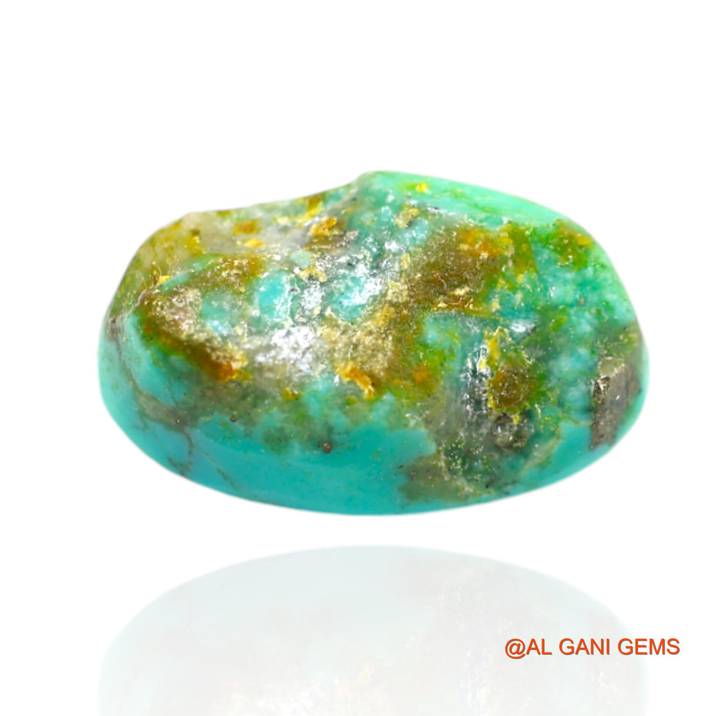 17.00 Cts Unheated Arizona Turquoise Loose Gemstone Oval Cabochon Natural 20x11x8 mm T-432