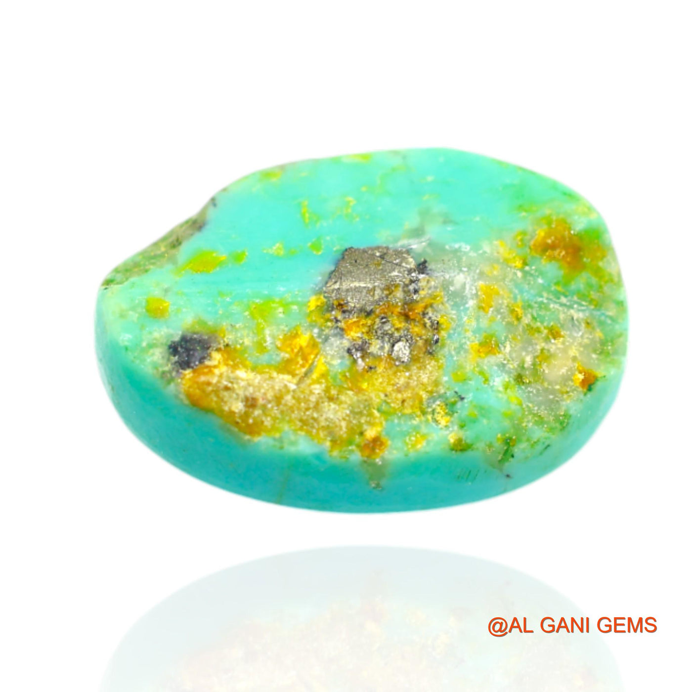 15.00 Cts Natural Arizona Turquoise Oval Cabochon Loose Gemstone For Jewelry 19x13x6 mm T-434
