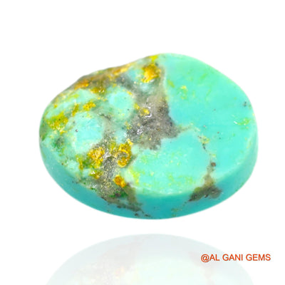 14.00 Cts Unheated Arizona Turquoise Loose Gemstone Oval Cabochon Natural 18x14x6 mm T-441