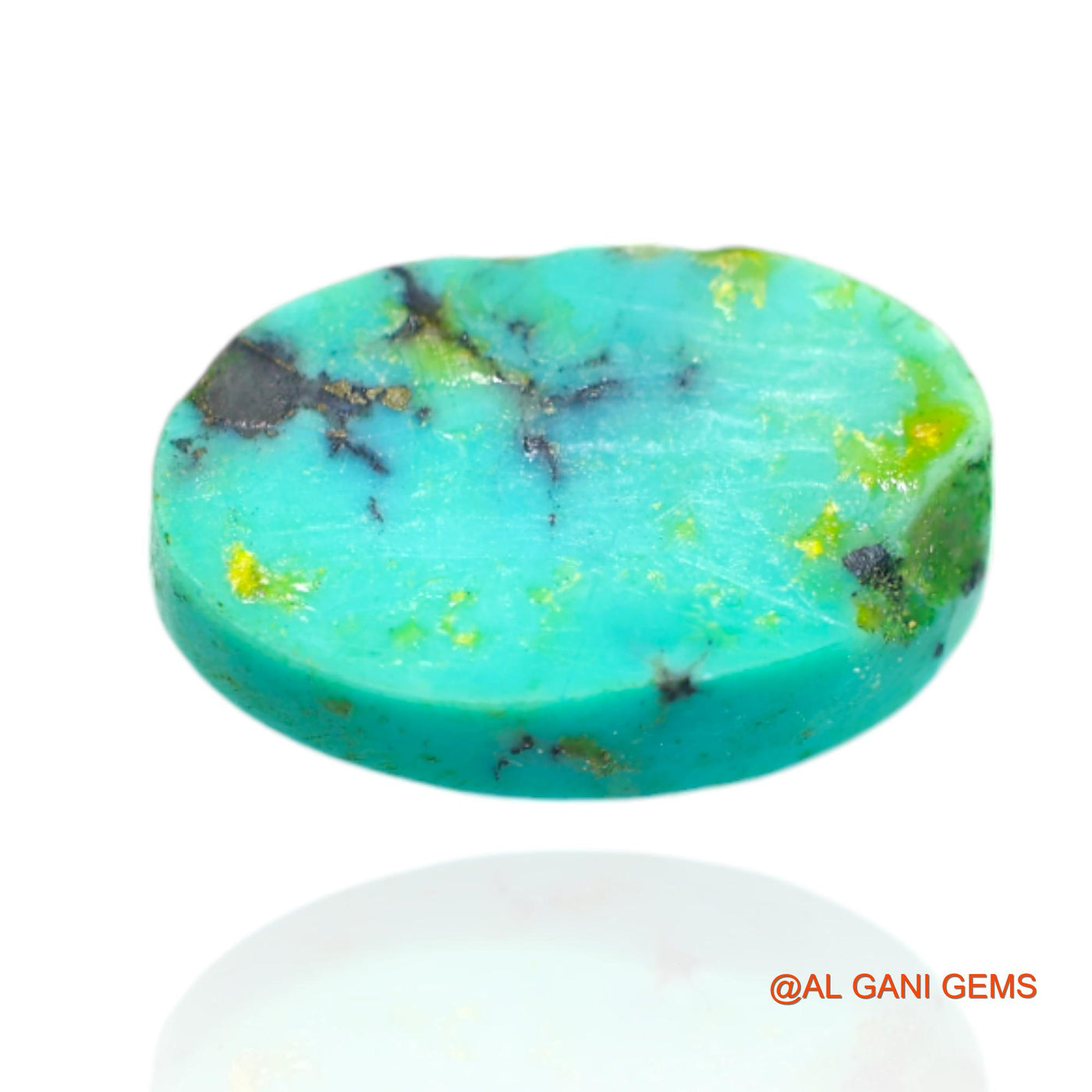 11.00 Cts Natural Arizona Turquoise Loose Gemstone Oval Cabochon 18x11x5 mm T-446