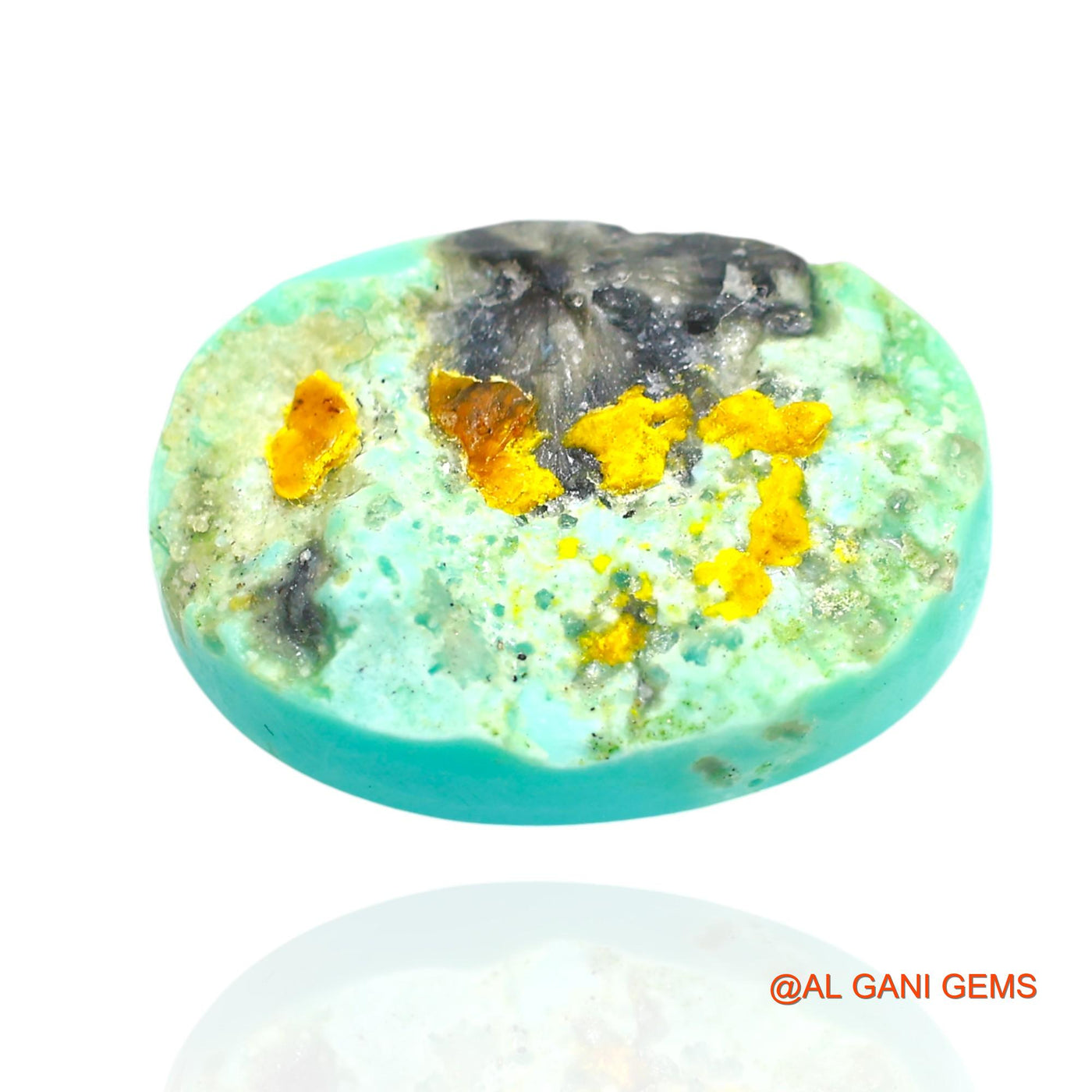 16.00 Cts Natural Arizona Turquoise Loose Gemstone Oval Cabochon 20x15x6 mm T-44