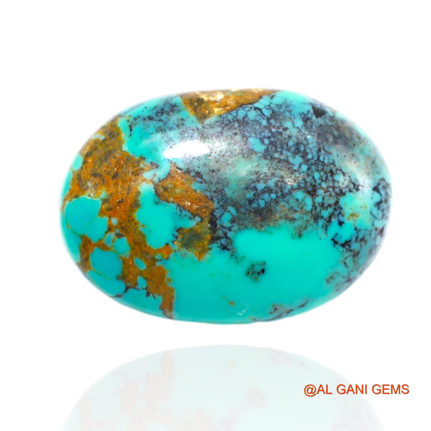 13.00 Cts Natural Arizona Turquoise Loose Gemstone Oval Cabochon 22x16x5 mm T-451