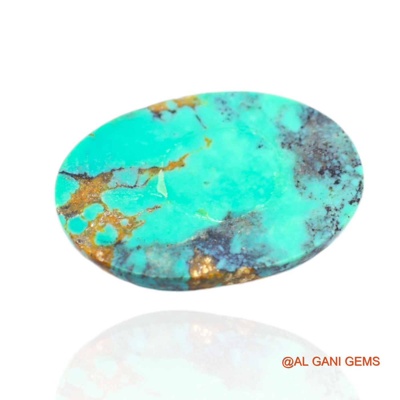 13.00 Cts Natural Arizona Turquoise Loose Gemstone Oval Cabochon 22x16x5 mm T-451