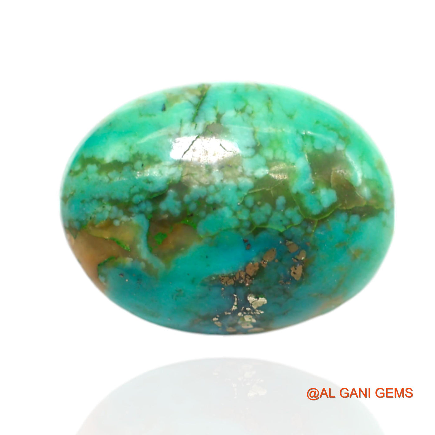 12.00 Cts Natural Arizona Turquoise Loose Gemstone Oval Cabochon 19x15x6 mm T-456