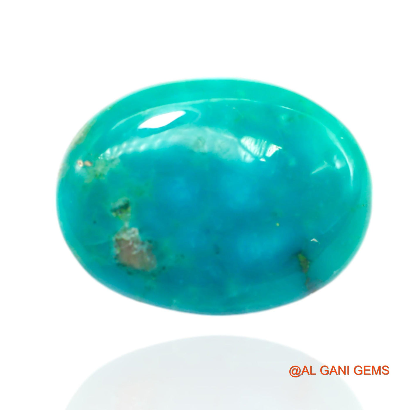 12.00 Cts Unheated Arizona Turquoise Loose Gemstone Oval Cabochon Natural 20x15x4 mm T-460