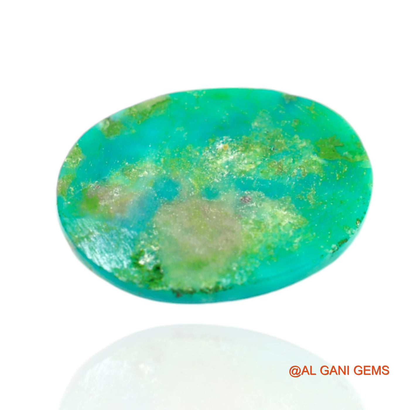 12.00 Cts Unheated Arizona Turquoise Loose Gemstone Oval Cabochon Natural 20x15x4 mm T-460
