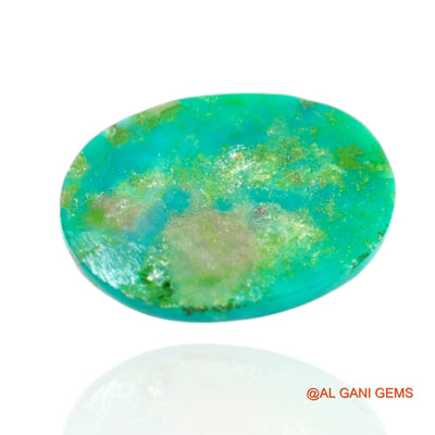 12.00 Cts Unheated Arizona Turquoise Loose Gemstone Oval Cabochon Natural 20x15x4 mm T-460