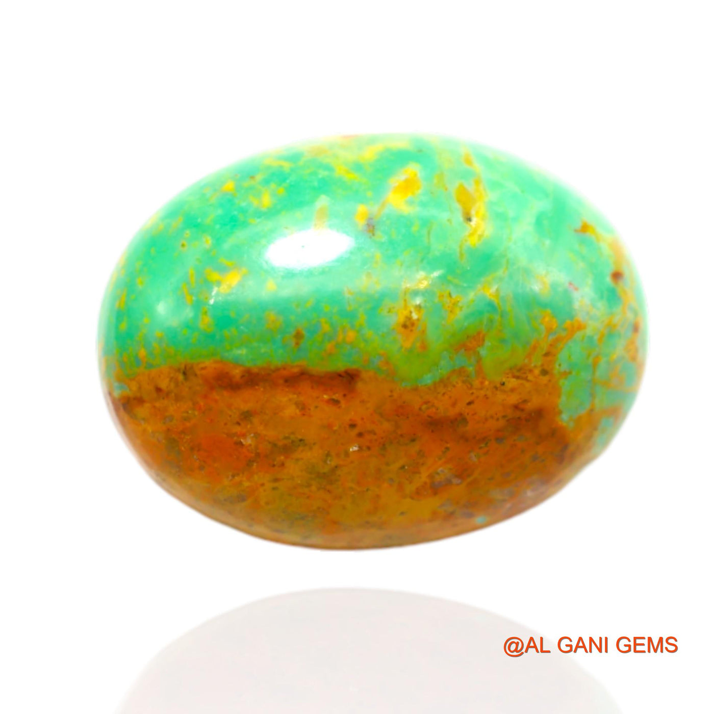 Natural Untreated Turquoise Loose Gemstone Oval Cabochon From Arizona 14.00 Cts 20x15x6 mm T-461