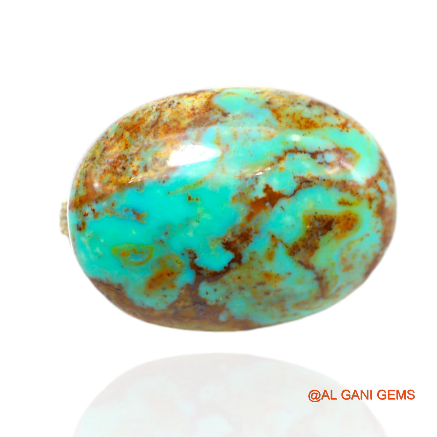 Natural Untreated Turquoise Loose Gemstone Oval Cabochon From Arizona 10.00 Cts 20x15x5 mm T-466
