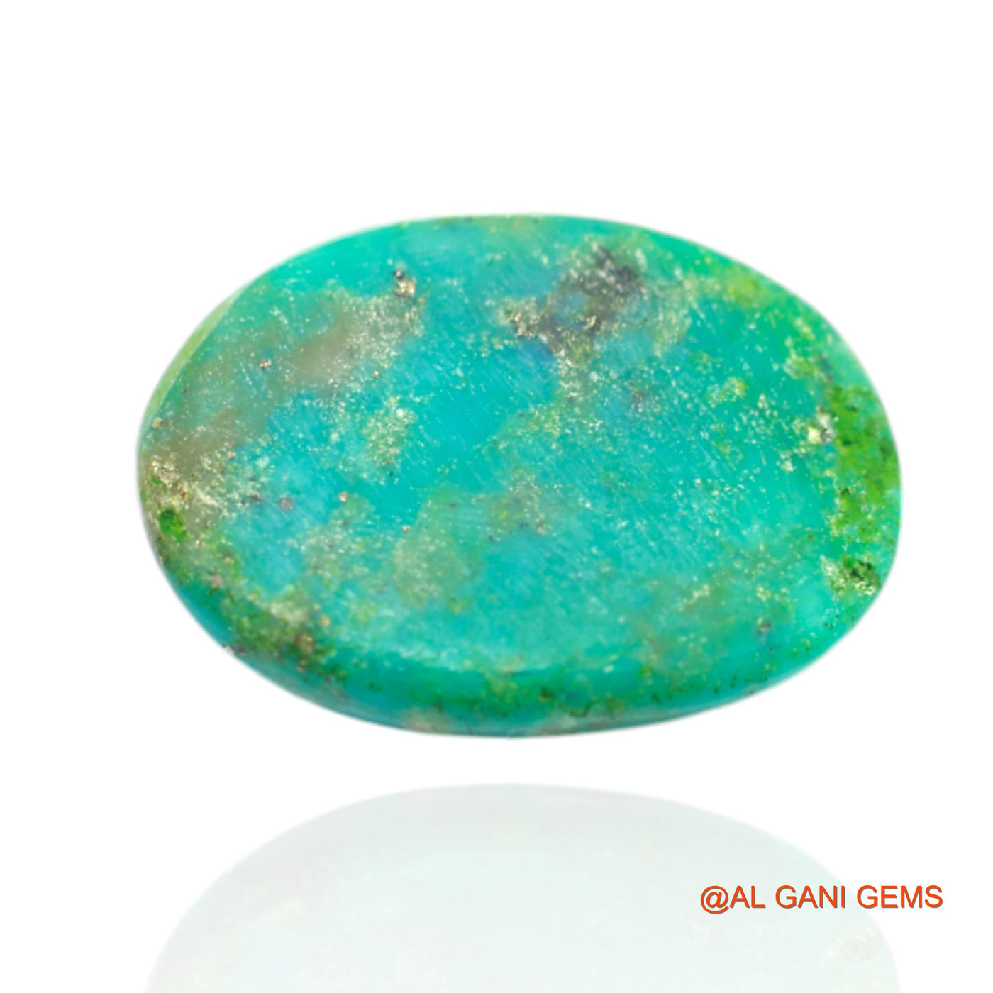 14.00 Cts Natural Arizona Turquoise Loose Gemstone Oval Cabochon 19x14x6 mm T-468