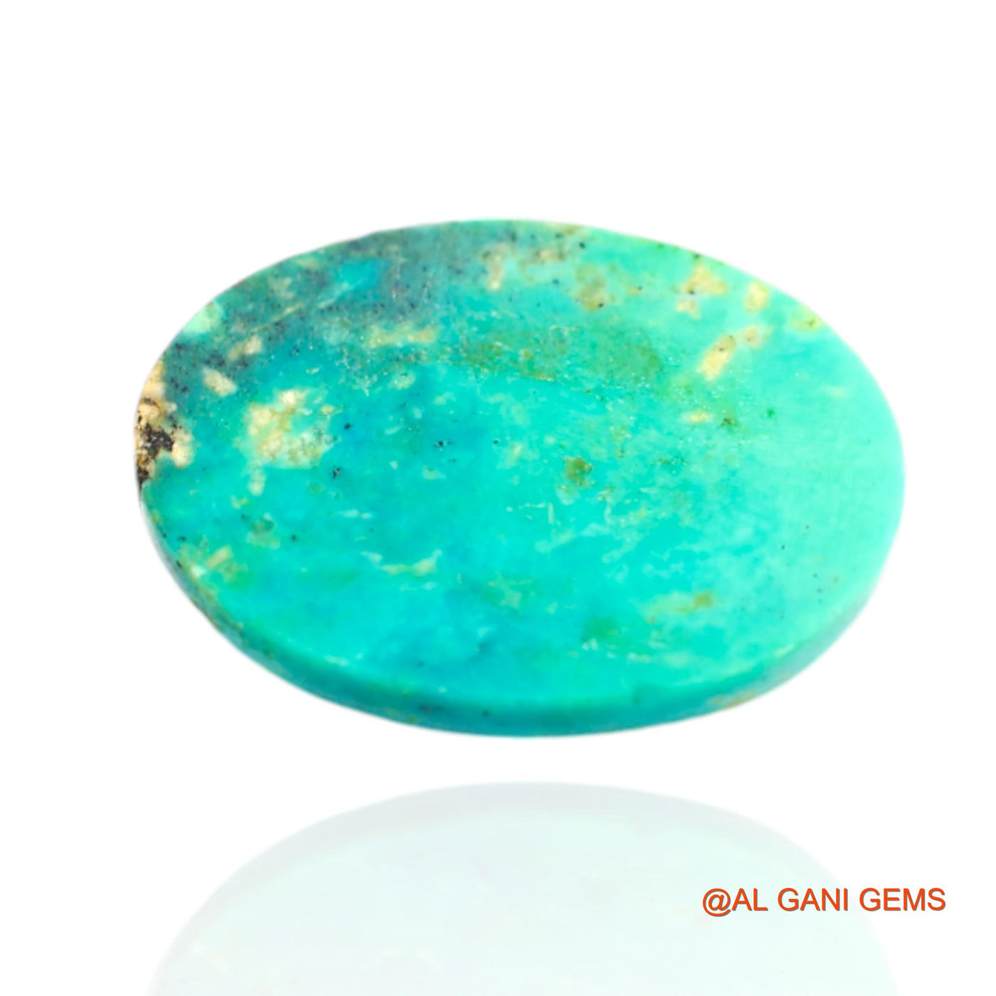 12.00 Cts Unheated Arizona Turquoise Loose Gemstone Oval Cabochon Natural 20x15x5 mm T-469