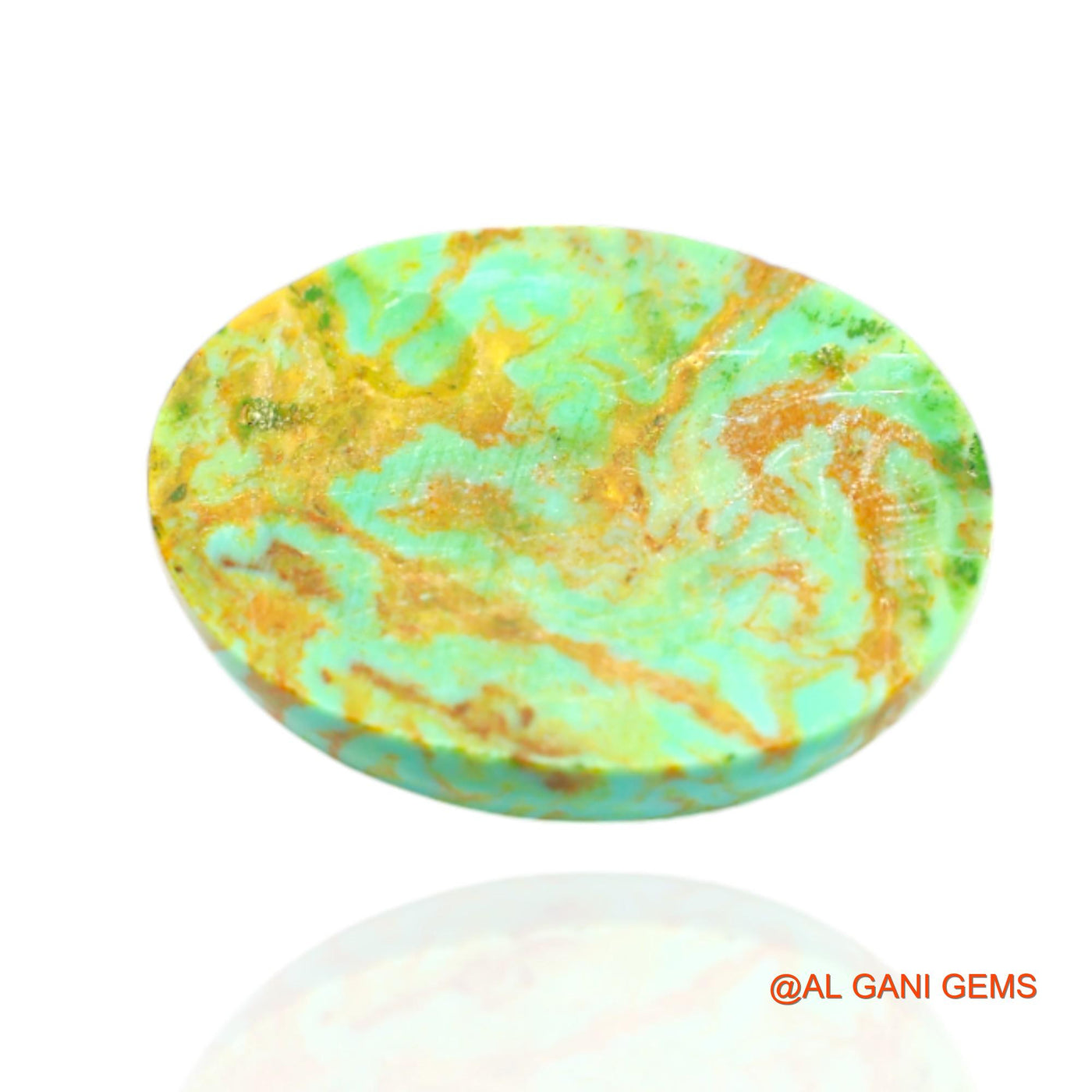 14.00 Cts Unheated Arizona Turquoise Loose Gemstone Oval Cabochon Natural 19x14x7 mm T-471