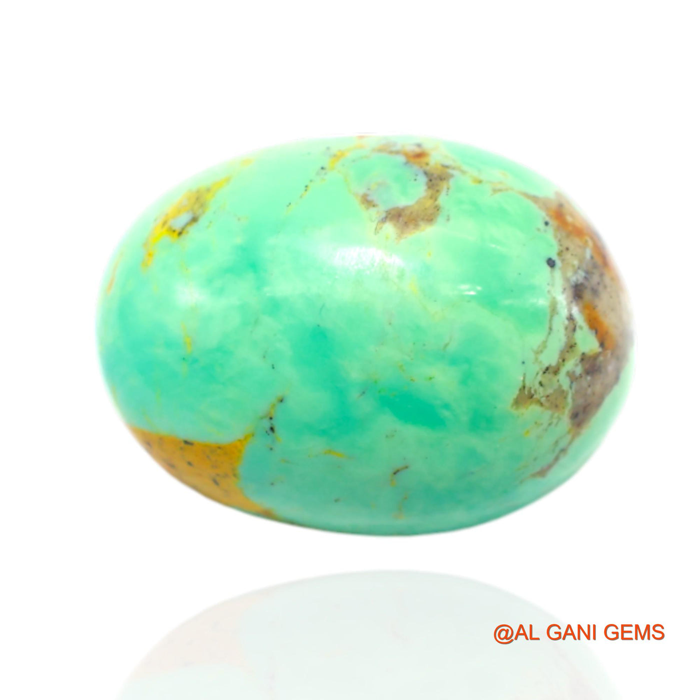 14.00 Cts Unheated Arizona Turquoise Loose Gemstone Oval Cabochon Natural 20x14x7 mm T-473
