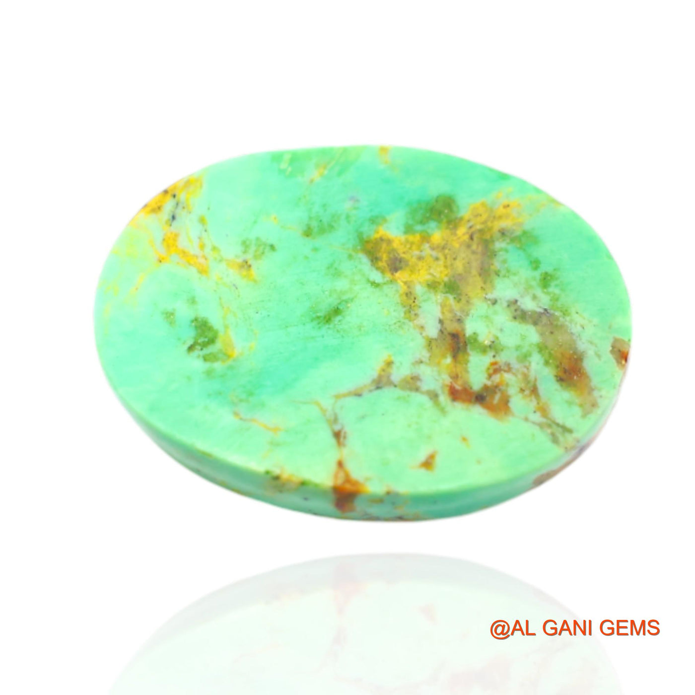 14.00 Cts Unheated Arizona Turquoise Loose Gemstone Oval Cabochon Natural 20x14x7 mm T-473