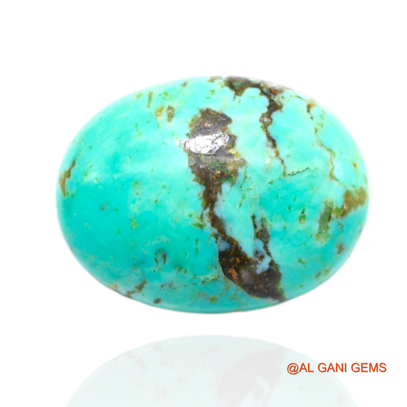 11.00 Cts Unheated Arizona Turquoise Loose Gemstone Oval Cabochon Natural 19x15x6 mm T-474