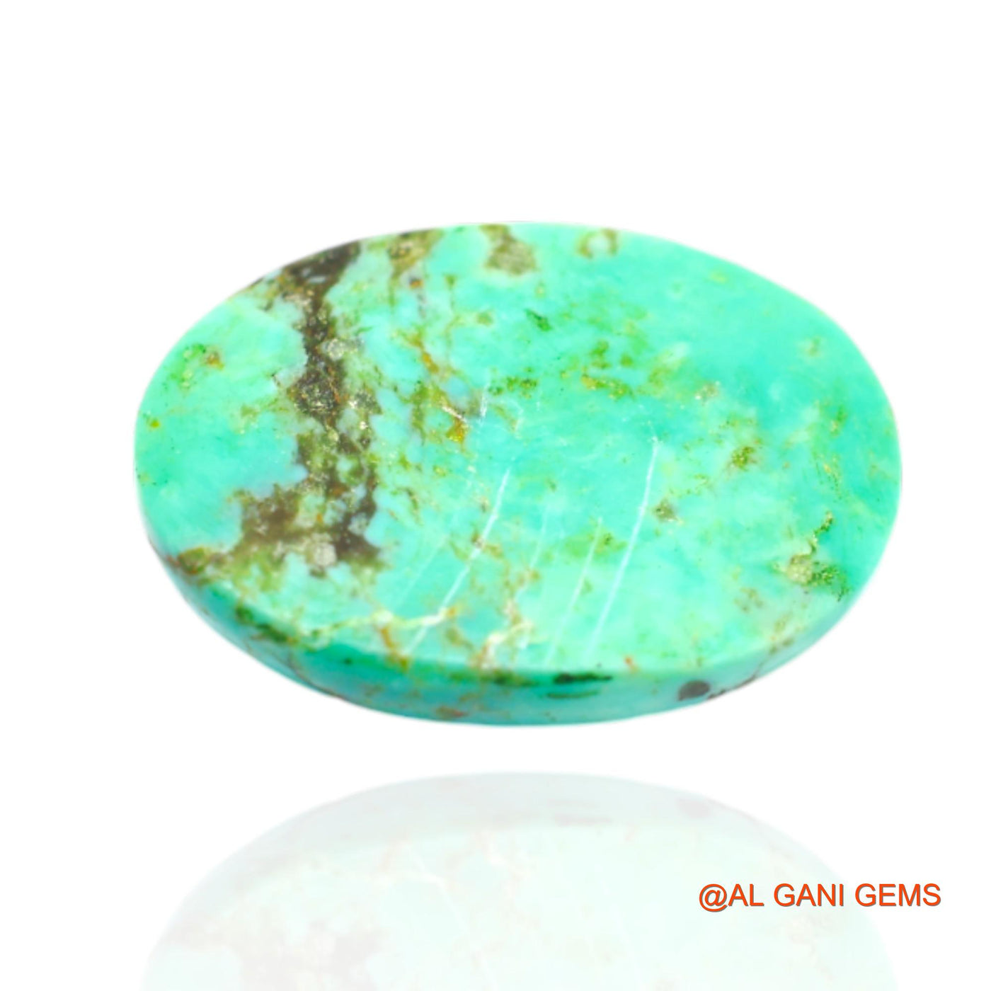 11.00 Cts Unheated Arizona Turquoise Loose Gemstone Oval Cabochon Natural 19x15x6 mm T-474