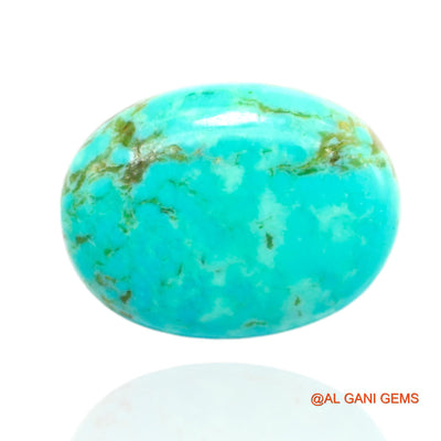 10.00 Cts Unheated Arizona Turquoise Loose Gemstone Oval Cabochon Natural 19x15x5 mm T-476