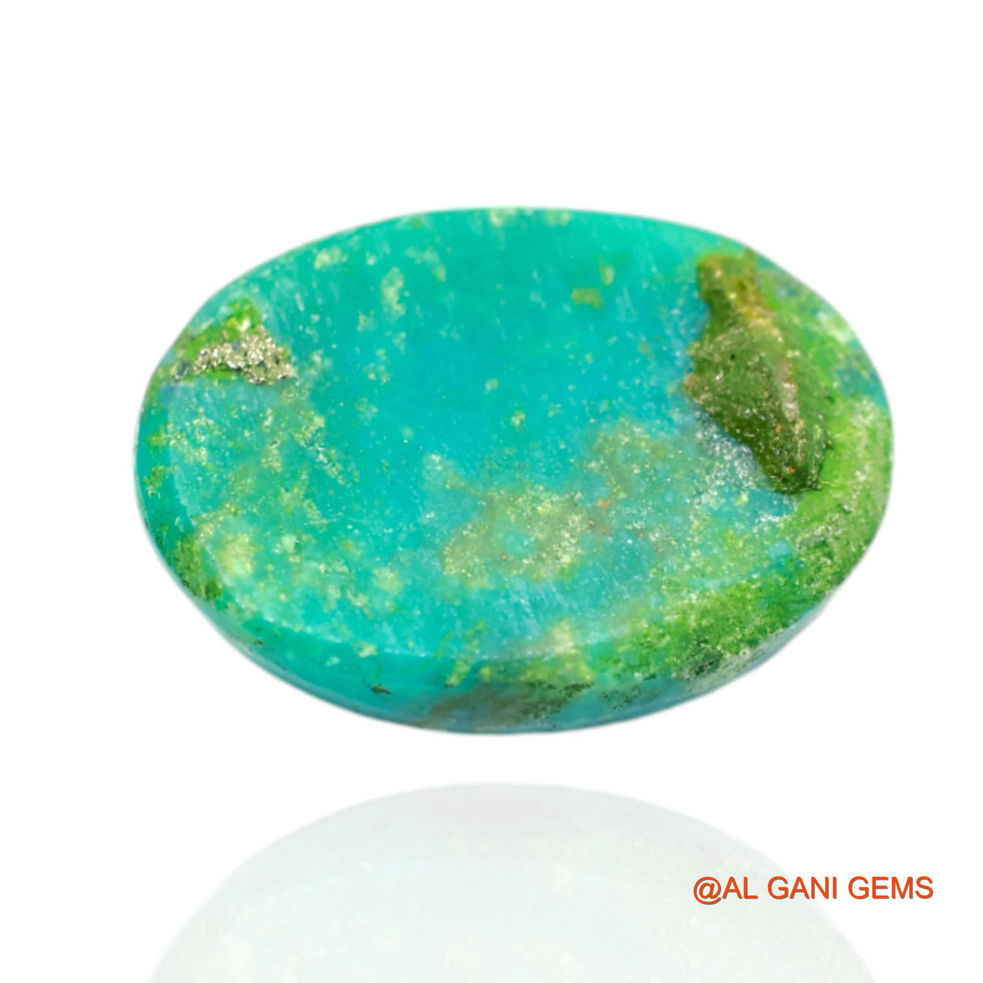16.00 Cts Natural Arizona Turquoise Loose Gemstone Oval Cabochon 19x14x7 mm T-486