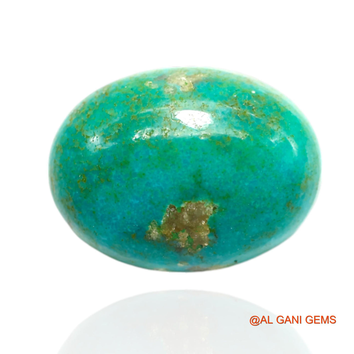 16.00 Cts Unheated Arizona Turquoise Loose Gemstone Oval Cabochon Natural 20x15x7 mm T-487