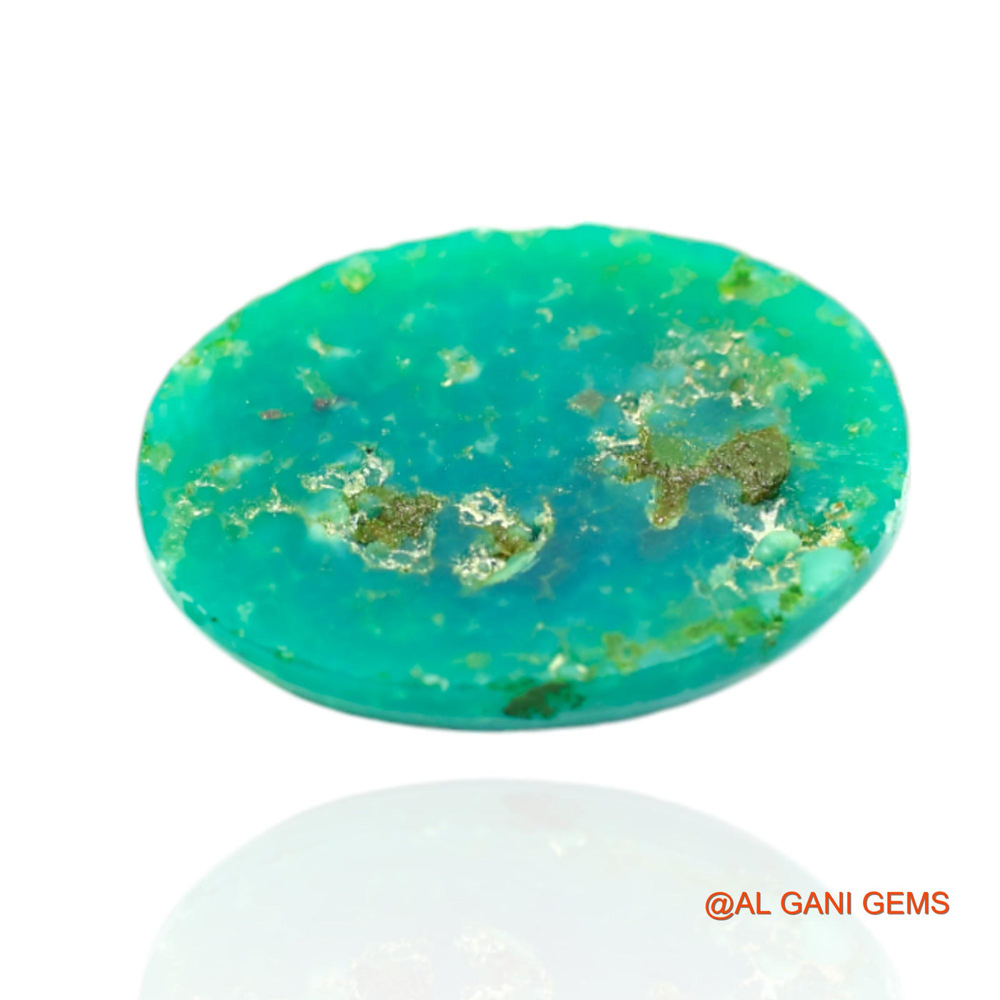 12.00 Cts Unheated Arizona Turquoise Loose Gemstone Oval Cabochon Natural 19x14x6 mm T-488