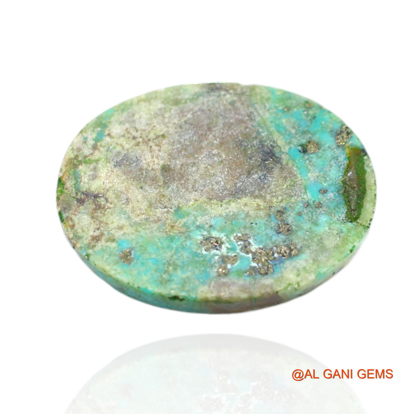16.00 Cts Natural Arizona Turquoise Loose Gemstone Oval Cabochon 19x14x7 mm T-492