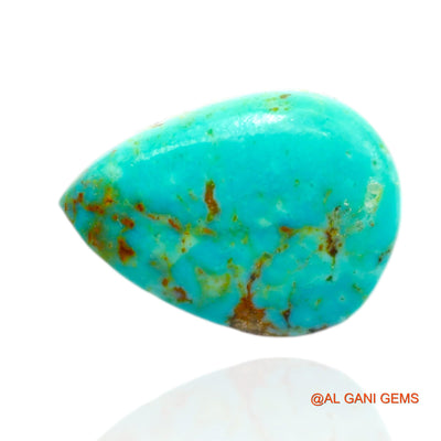 Natural Untreated Turquoise Loose Gemstone Pear Cabochon From Arizona 5.00 Cts 18x12x3 mm T-499
