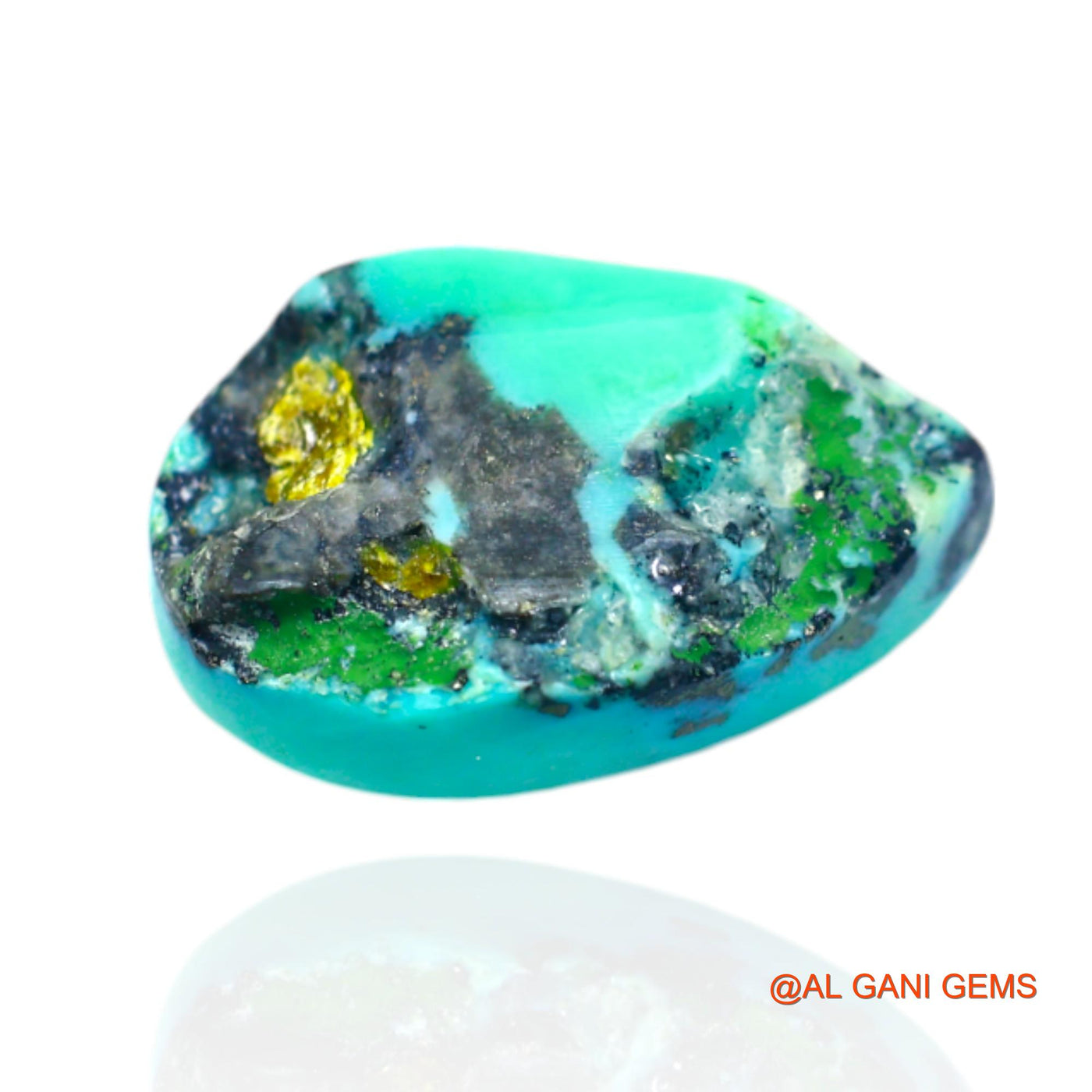 12.00 Cts Natural Arizona Turquoise Loose Gemstone Oval Cabochon 19x12x6 mm T-507