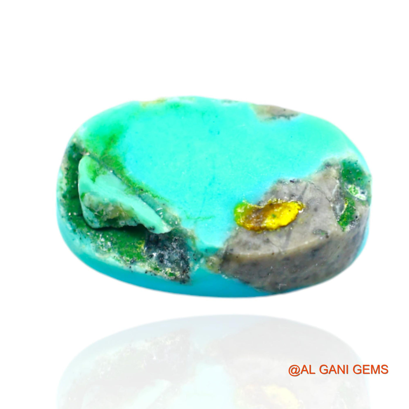 12.00 Cts Natural Arizona Turquoise Loose Gemstone Oval Cabochon 18x10x6 mm T-512